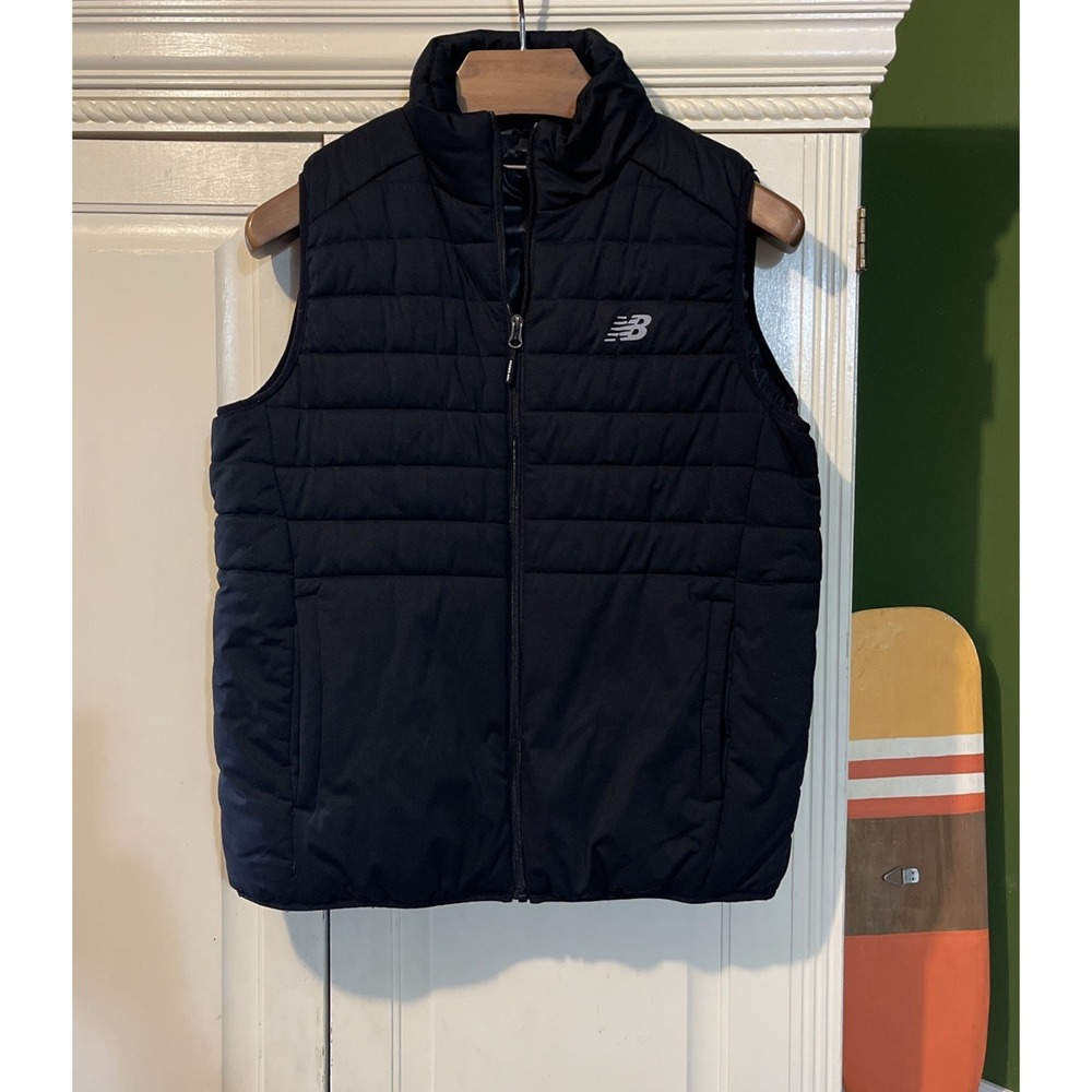 New Balance Puffer Vest Men M Black